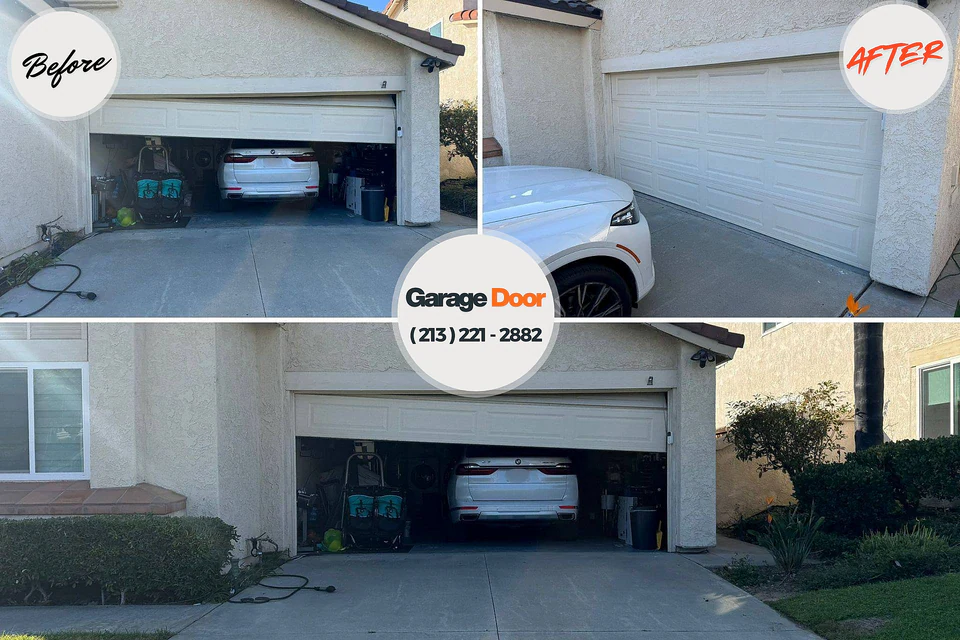 Before and after: garage door repair Dagsboro, DE